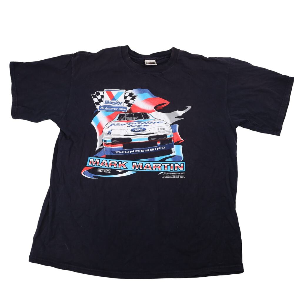 Vintage Nascar Valvoline Racing Mark Martin Graphic T Shirt